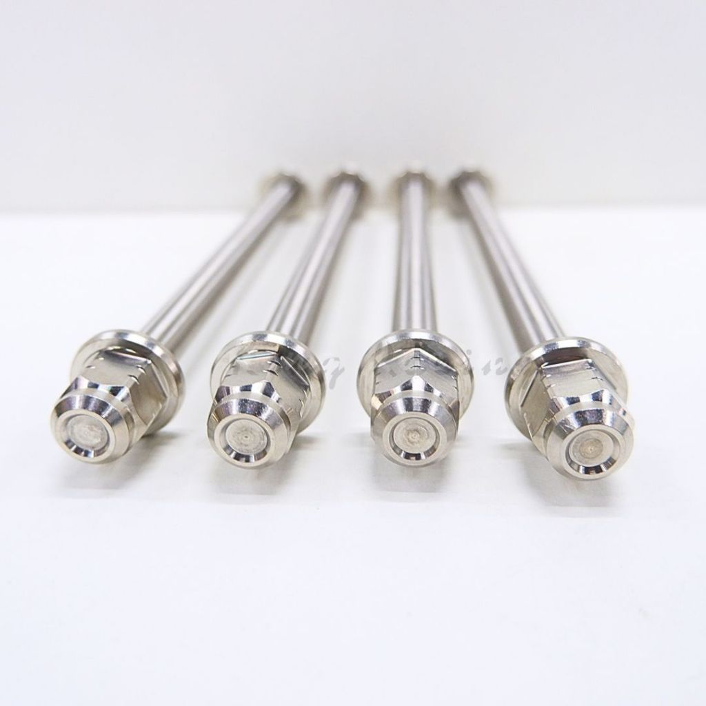 แกนล้อหน้า+บูทล้อหน้า GIORNO สแตนเลสแท้ ไม่เป็นสนิม ใส่ได้เลยตรงรุ่น แกนล้อจีโอโน่ (แกนล้อหัวปิดลายสนาม+บูทล้อหน้า 1คู่) - รูปที่ 6