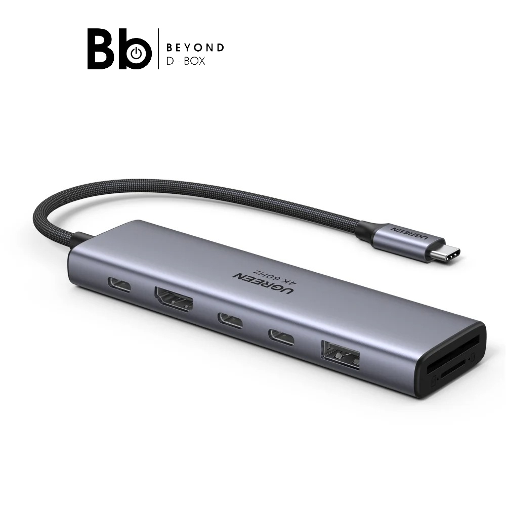 UGREEN Port Hub 7-in-1 USB-C Hub to HDMI Gray by BB Beyond D-Box