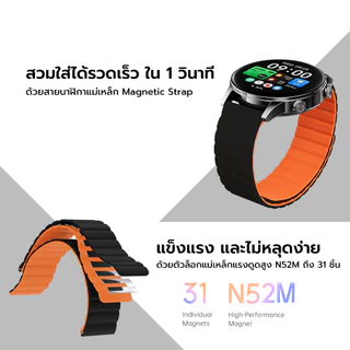 Black Shark S3 สมาร์ทวอทช์ มี GPS รองรับการโทร Bluetooth Calling กันน้ำ 5ATM -12M