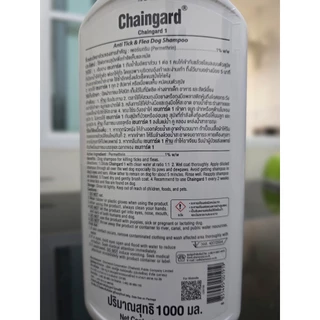 Chaingard แชมพูสุนัข เชนการ์ด ขนาด 1000 ml กำจัดเห็บหมัดสุนัข สำหรับสุนัขพันธุ์ใหญ่ สุนัขพันธุ์เล็ก