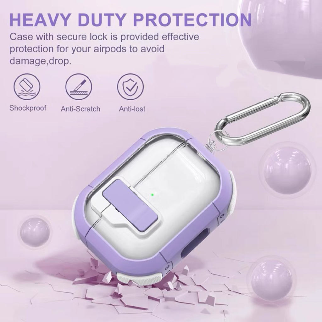 AirPods4 พร้อมส่ง เคสกันกระแทกสําหรับ AirPods 1 2 3 4 Pro 2 J206 Gen3 Gen4 เคยหูฟังปุุ่มกดอัตโนมัติ 