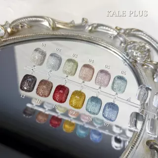 kale plus Diamond 8ml สีแฟลชสีเจล สีเจลกริตเตอร์ สีเจล เล็บเจล Nail polish ต้องอบ