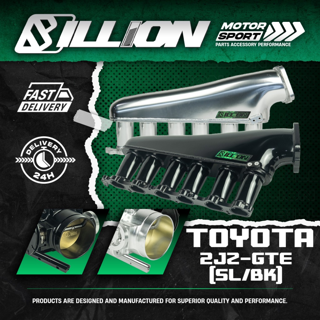 คอไอดี Billion Silver CNC+ลิ้น 90 mm+รางหัวฉีด Toyota 2JZ-GTE