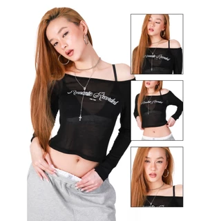 kome.offi เสื้อแขนยาวผ้าบาง รุ่น romantic recorded