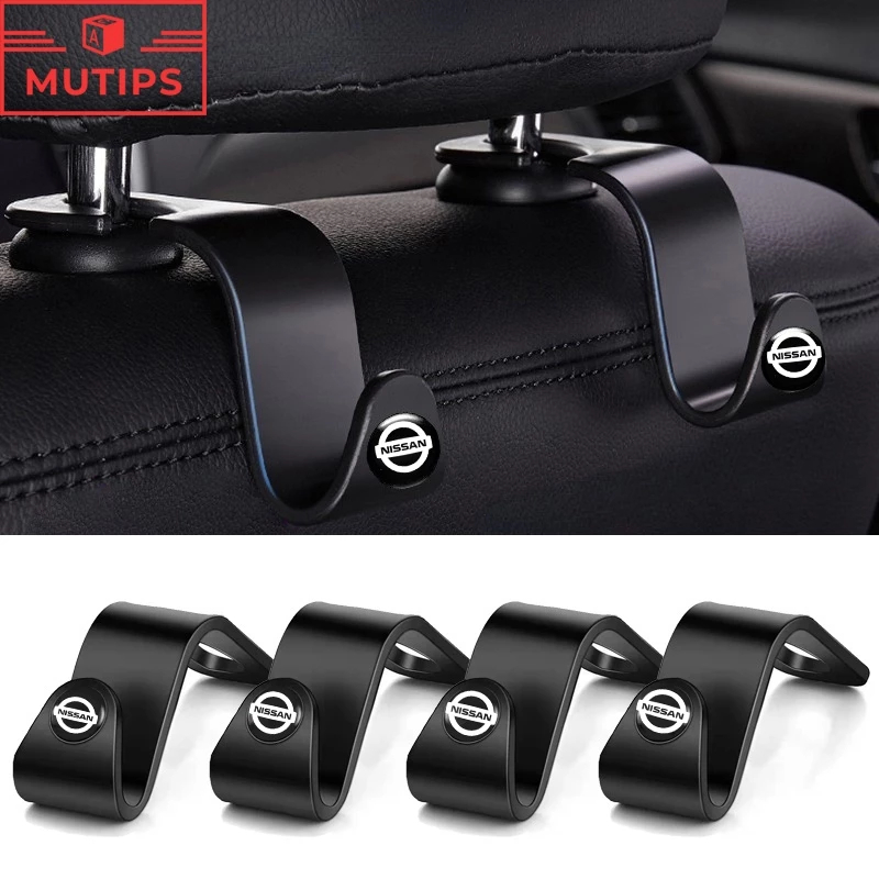 Nissan 2 ชิ้น ตะขอแขวนด้านหลังเบาะรถยนต์ าะเอนกประสงค์ อุปกรณ์เสริม สําหรับ Note Almera Terra Kicks 2022 Navara d40 nism