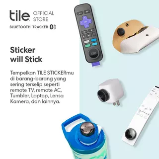 Tile Sticker 2022 | ตัวติดตามของหายขนาดจิ๋ว Bluetooth Tracker สำหรับรีโมท แว่นตา สัตว์เลี้ยง | ติดแน่น ใช้กับแอปมือถือ
