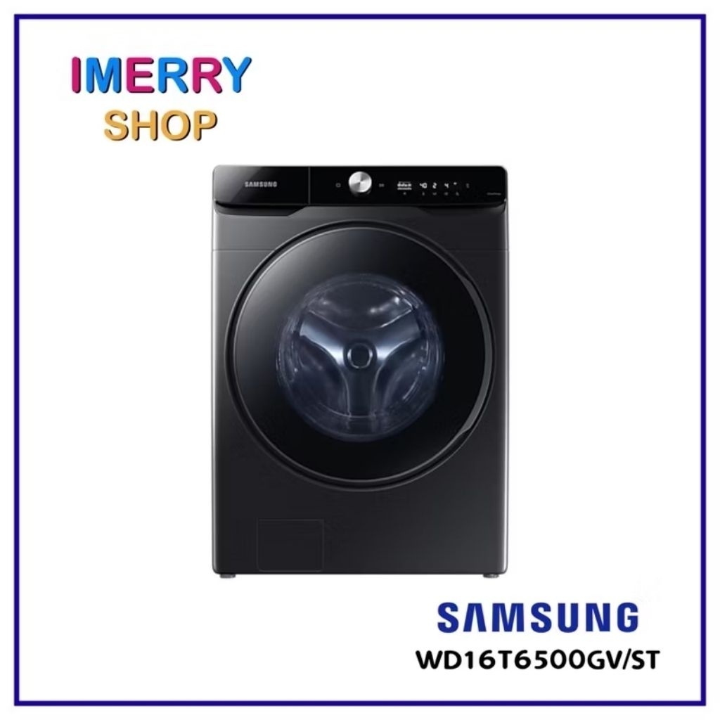 SAMSUNG เครื่องซักผ้า และอบผ้า รุ่น WD16T6500GV/ST  ซัก 16 กก. / อบ 10 กก. (1 ชิ้นต่อ 1 คำสั่งซื้อเท