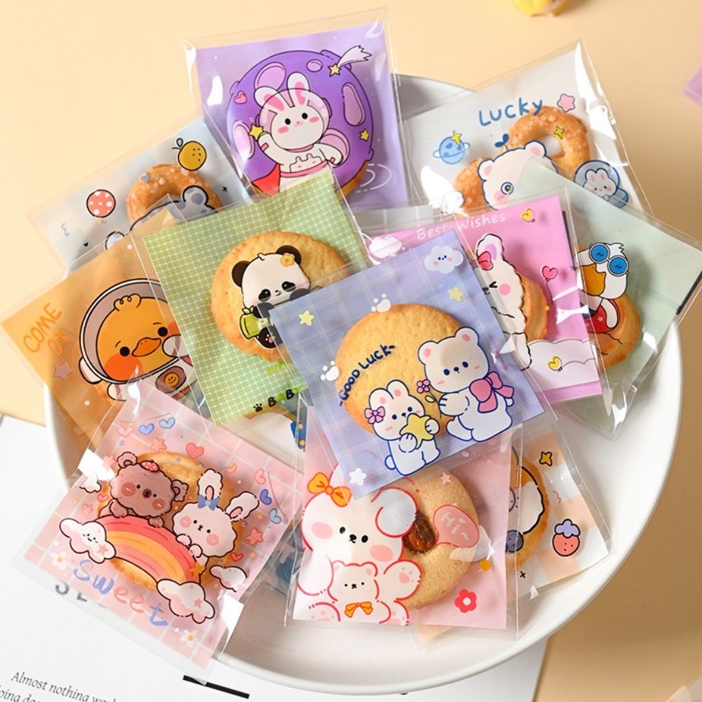 L220 ถุงฝากาว ขนาด 7×7 ซม. ถุง opp บรรจุประมาณ 95-100 ใบ พร้อมส่งจากไทย