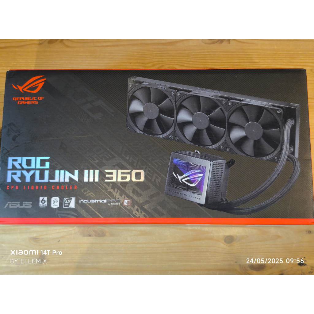 CPU LIQUID COOLER  ASUS ROG RYUJIN III 360 (Noctua) น้ำปิด มือสอง ประกันศูนย์ไทย ใช้งานปกติ