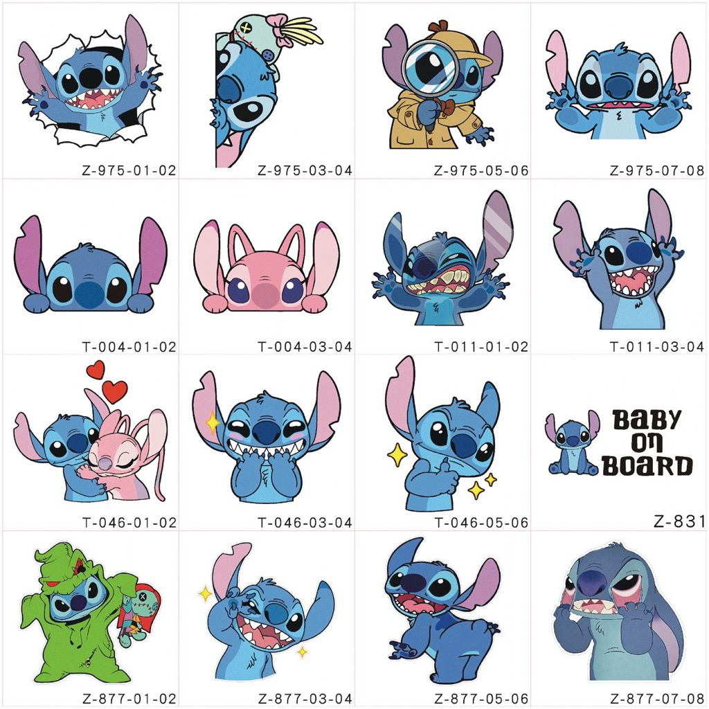 🇹🇭Stitch สติกเกอร์ติดรถลายสติส ตกแต่งรถลายสติส - รูปที่ 6