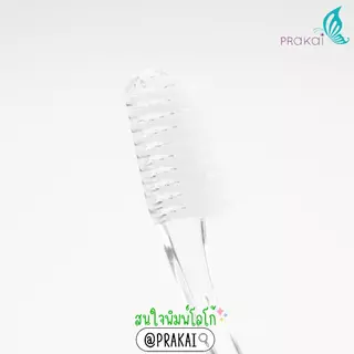 PRAKAIVANICH กล่องเก็บแปรงสีฟันพกพา ใส่พร้อมแปรงสีฟันใส แปรงสีฟันฟางข้าว ย่อยสลายได้+ยาสีฟัน 5 กรัม