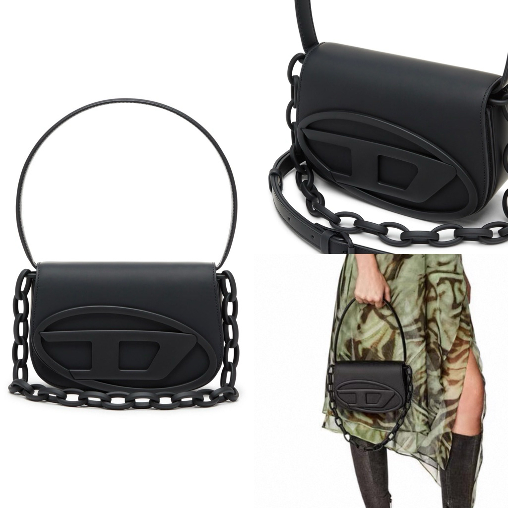 Diesel 1DR-Iconic shoulder bag in matte leather
