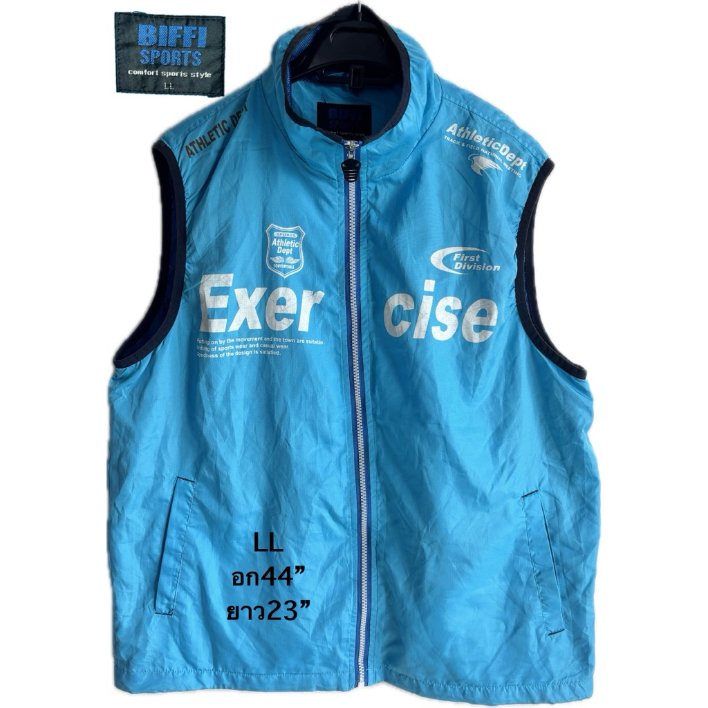 jk20 กั๊ก มือสองขายตามสภาพ เสื้อแจ็คเก็ต เสื้อกั๊ก ผ้าไนลอน BIFFI SPORTS Size LL  BIFFI SPORTS เสื้อ