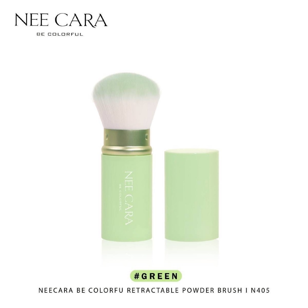 Nee Cara Retractable Powder Brush #N405 นีคาร่า แปรงแต่งหน้า ขนแปรงนุ่ม สัมผัสเบาสบาย พกพาง่าย ราคา ถูกที่สุด ดีลบีเคเค แกลเลอรีภาพที่ 7
