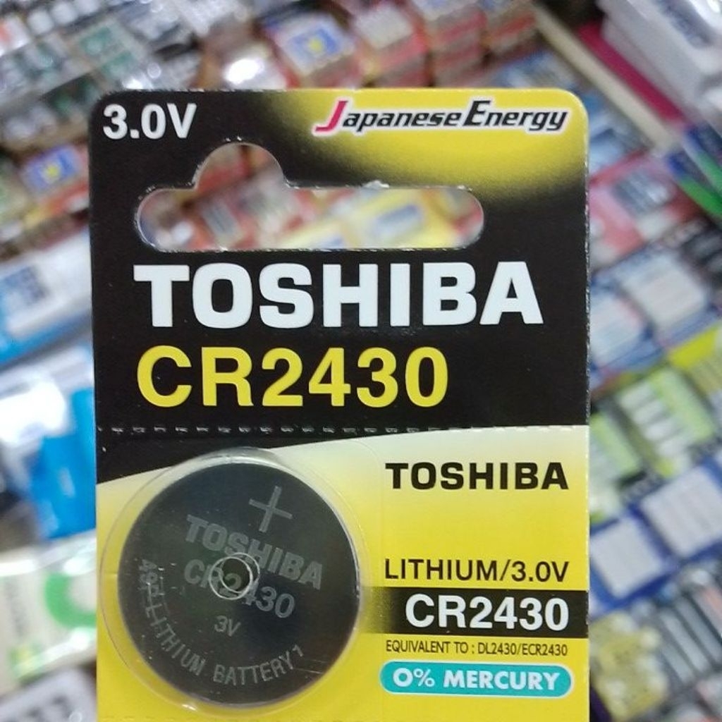 ถ่าน Toshiba CR2430, DL2430, ECR2430 Lithium 3V จำนวน 1ก้อน ของใหม่ ของแท้