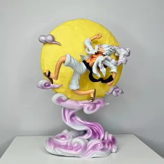 Luminous 16 ซม.One Piece Gear 5 Luffy Sun God Nika อะนิเมะรูปพลาสติก Luminous Moon Chasing รุ่นคอลเลกชันรูปปั้นของเล่นสํ