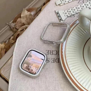 กรอบเคสเพชรสำหรับ iwatch 11 10 9 8 7 6 5 4 3 2 1 8 กรอบนาฬิกาป้องกันพีซี 49mm46mm38mm40mm45mm44mm42mm41mm