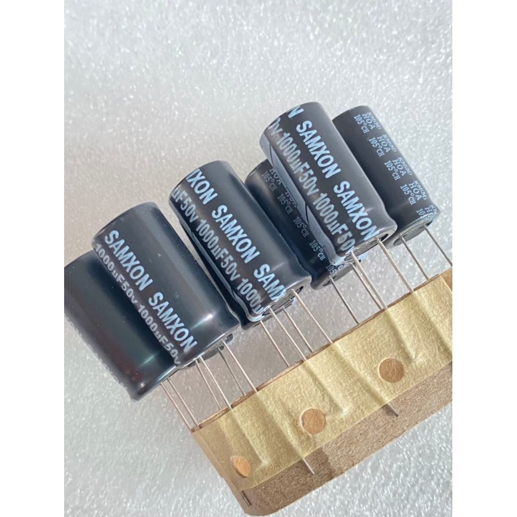 (แพ็ค1ตัว,5ตัว) C 1000UF 50V 105C แบรนด์Samxon เกาหลี 13x25mm คาปาซิเตอร์ 1000UF 50VDC Capacitor ตัวเก็บประจุไฟฟ้า