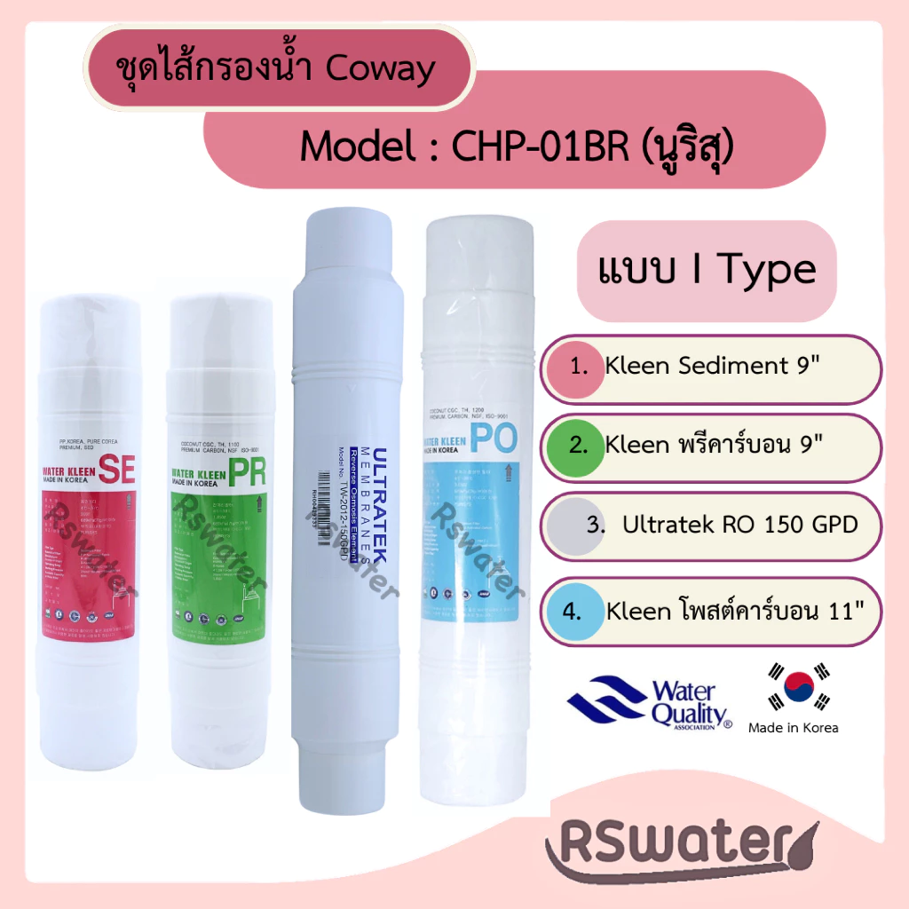 ชุดไส้กรองน้ำอินไลน์ RO สำหรับ Coway รุ่น CHP-01BR thumbnail 3