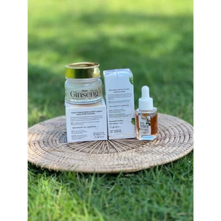 เซ็ตครีมหน้า เซ็ตคู่ เซรั่มใบมินต์ป่าอรอิน และ ครีมโสมอรอิน onin wild mint serum and onin panax ginseng night cream