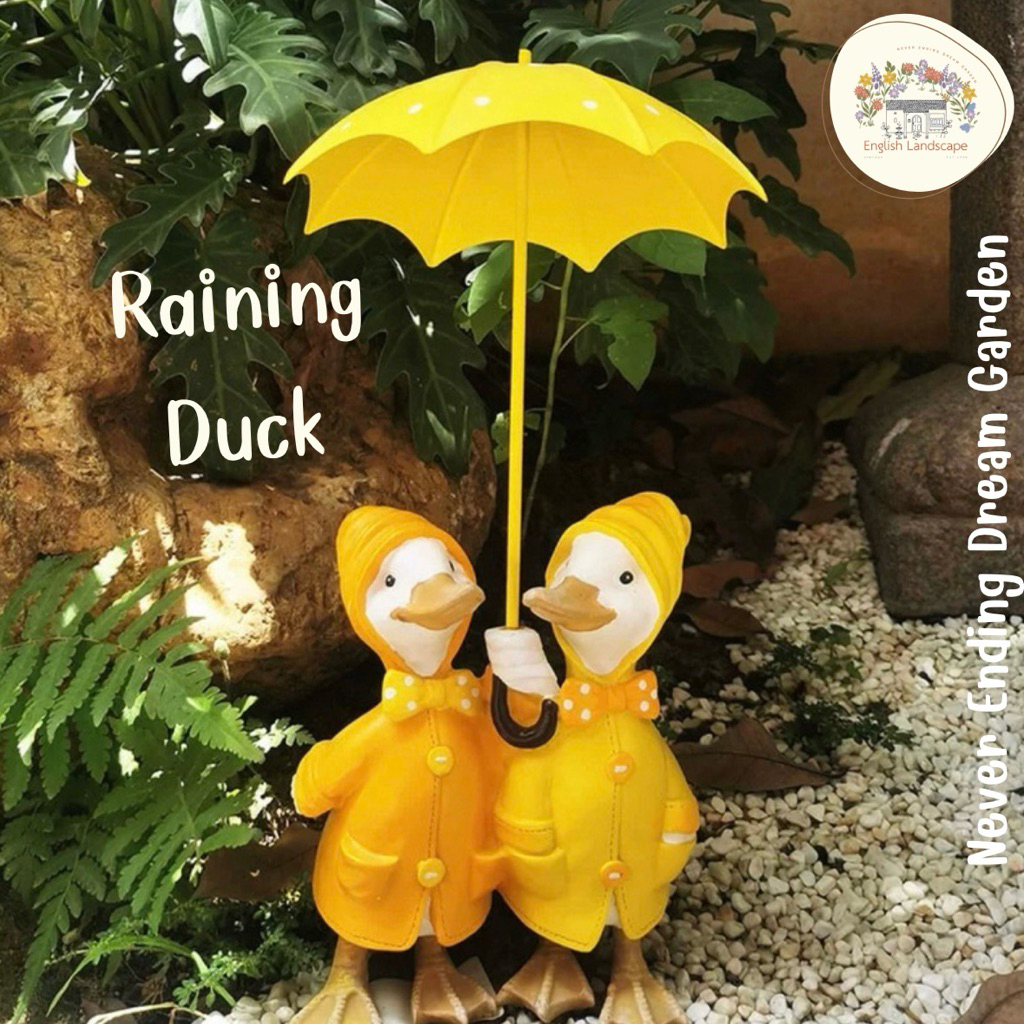 ☔🐥 Raining Duck – รูปปั้นเป็ดน้อยกางร่ม 🦆☔  แต่งบ้านและสวนให้สดใส ด้วยเป็ดน้อยกางร่มสุดน่ารัก เติมบรรยากาศให้มีชีวิตชีวา