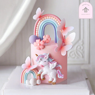 ตุ๊กตาปักเค้กยูนิคอร์น ยูนิคอร์นตกแต่งเค้ก ตุ๊กตายูนิคอร์น โ…