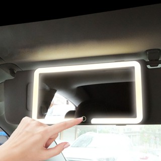 รถ LED กระจกแต่งหน้าสามเกียร์ปรับ Sun Visor แผ่นภายในด้านหลั…
