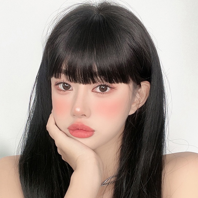 [จัดส่งในกทม] แฟชั่นเกาหลี ผมปลอม วิกผมหน้าม้าจํา ลอง ไร้รอยต่อ น้ำหนักเบา มองไม่เห็น สำหรับผู้หญิง - รูปที่ 4