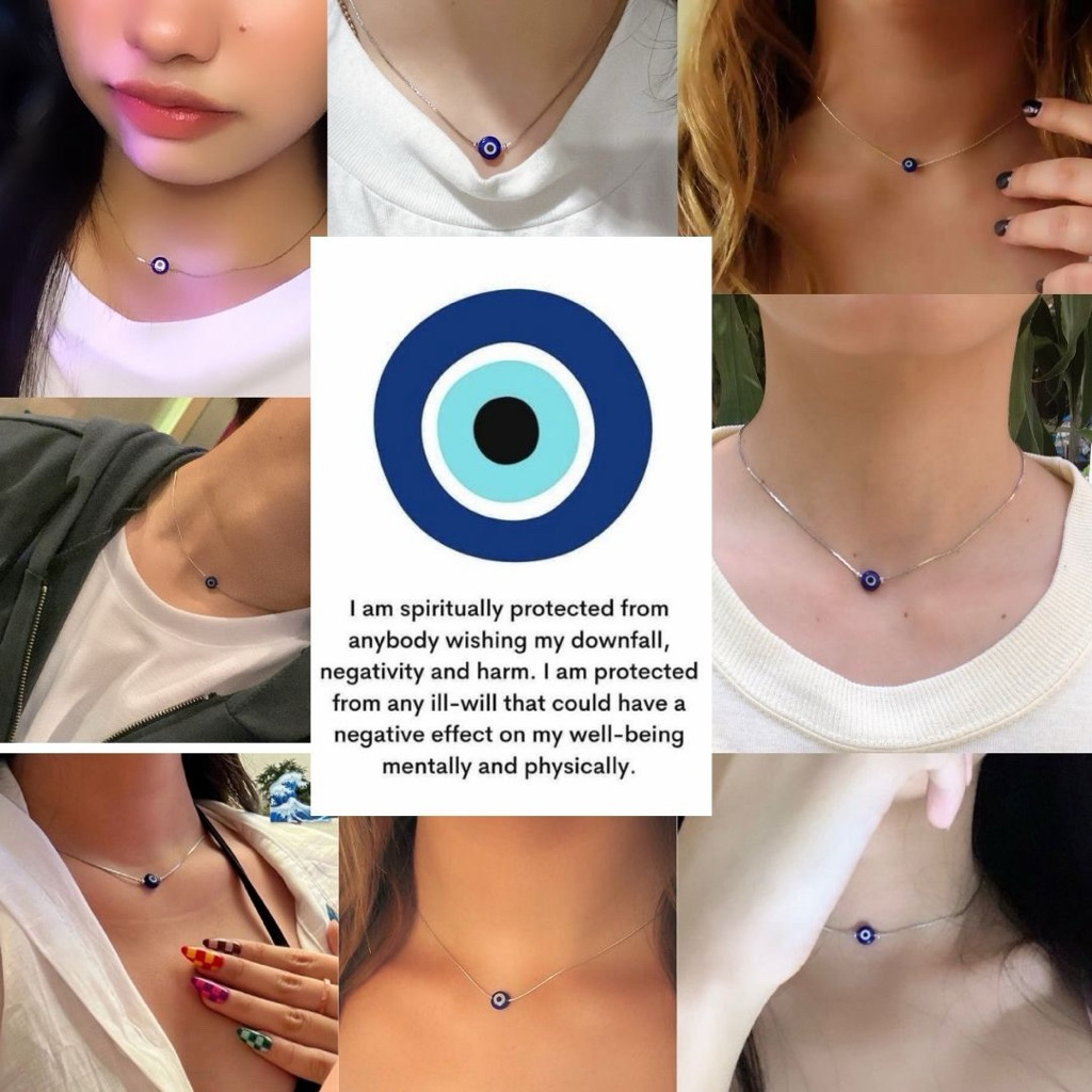 🧿Evil eye Necklace | สร้อยคออีวิลอาย 🧿 Form Lovely__Jewelry_Lucky_|กรุณาถ่ายคลิปตอนเเกะสินค้าด้วยนะคะ