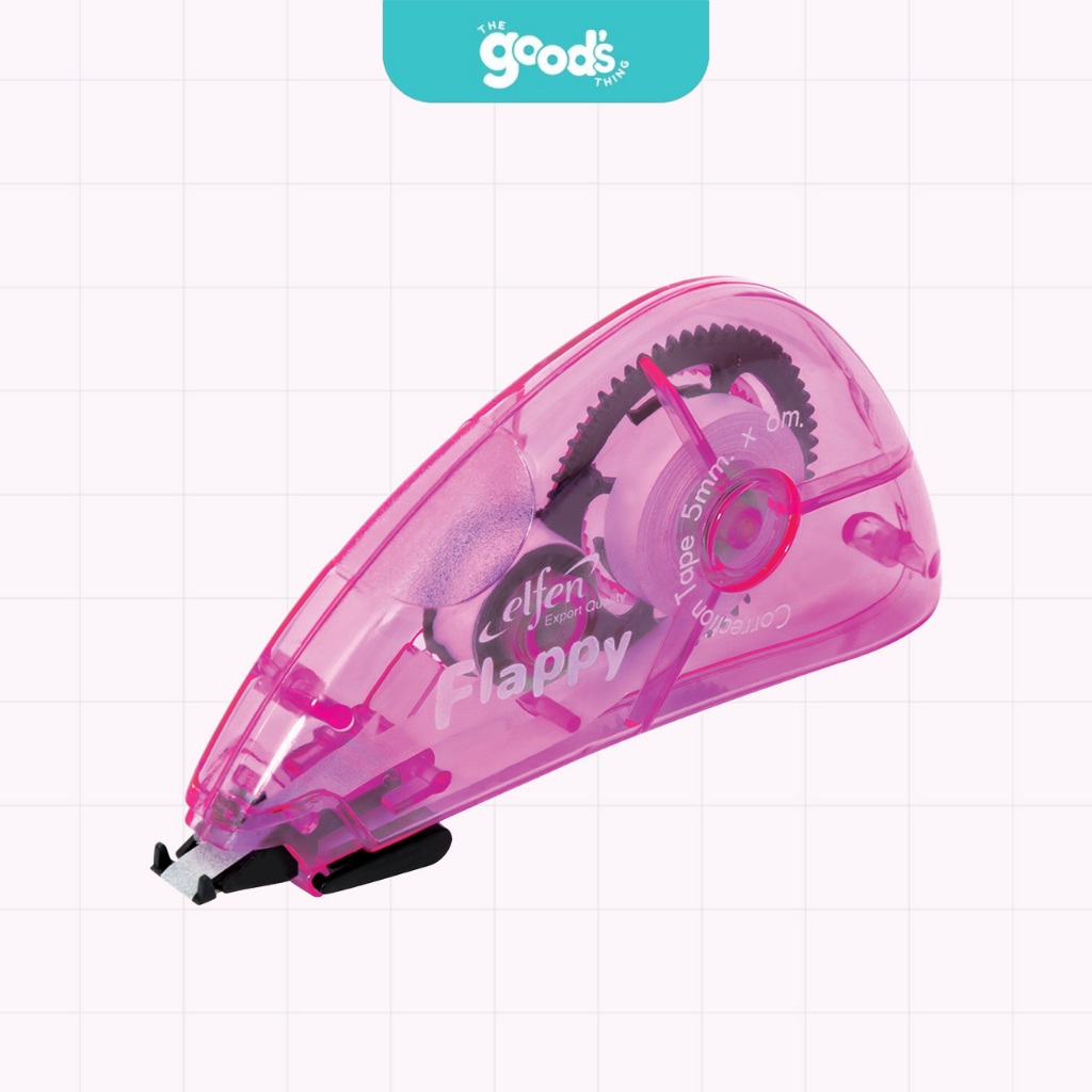 เทปลบคำผิด เอลเฟน รุ่น Flappy เทปลบ Elfen ขนาด 5mm.x6M คละสี (จำนวน1อัน) - รูปที่ 3