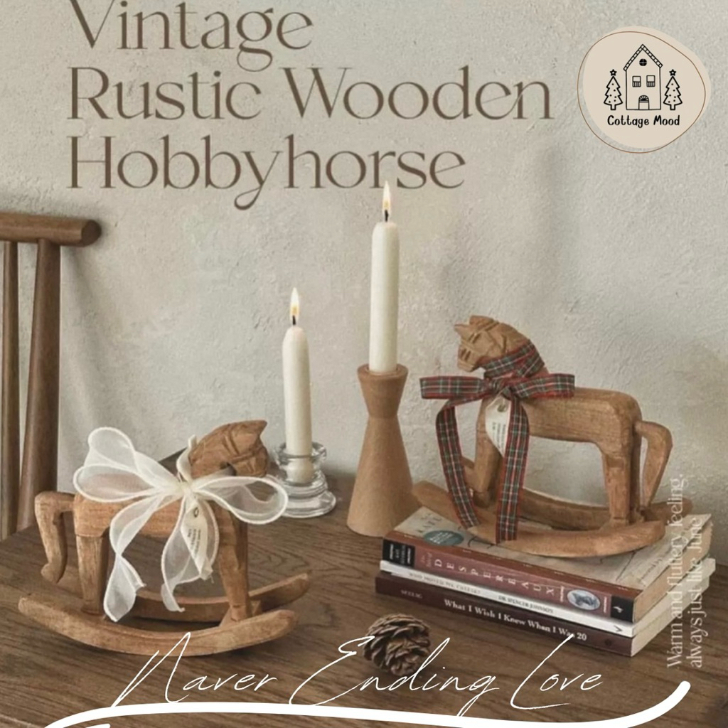 Vintage rustic wooden hobby house ม้าไม้แต่งบ้านแนวคอตเทจ