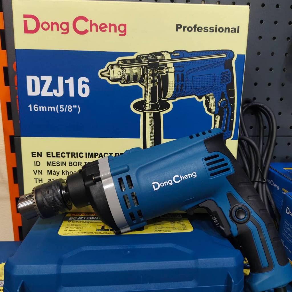 DONG CHENG สว่านกระแทก ปรับรอบ 16 มม. รุ่น DZJ16 กำลังไฟฟ้า 710 วัตต์ ความเร็วรอบตัวเปล่า 0-3,000 รอบ/นาที