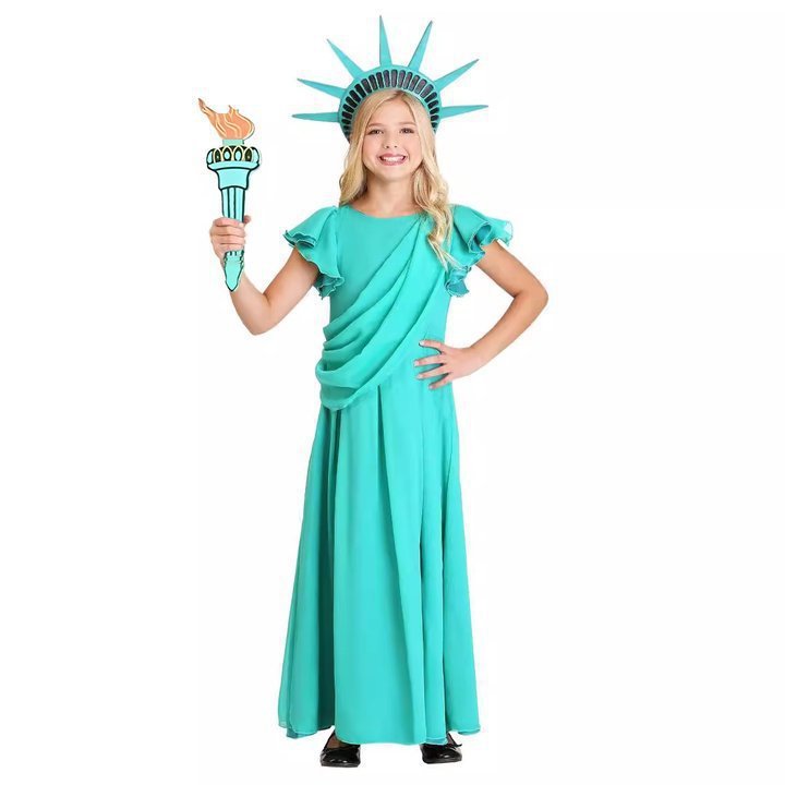 7C191 ชุดเด็ก ชุดเทพีเสรีภาพ Children Statue of Liberty Costume