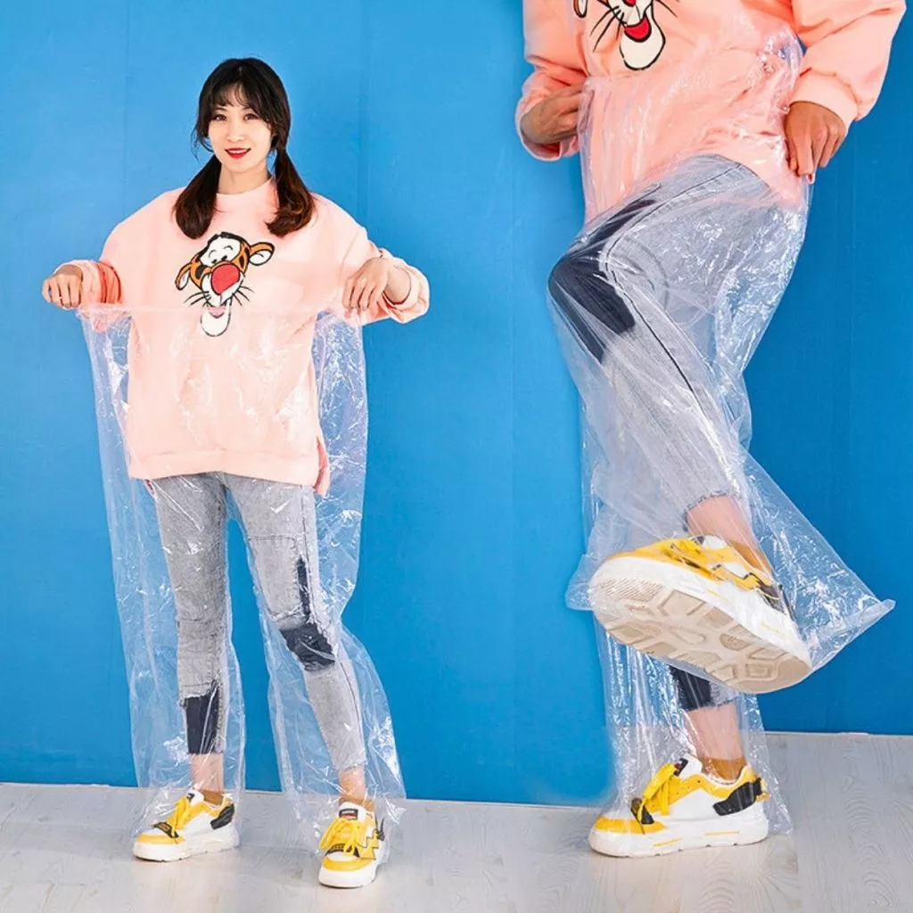 Lucky เสื้อกันฝน แบบชุด พร้อมกางเกง แบบพกพา กันน้ำ กันฝุ่น กันโคลน thumbnail 3