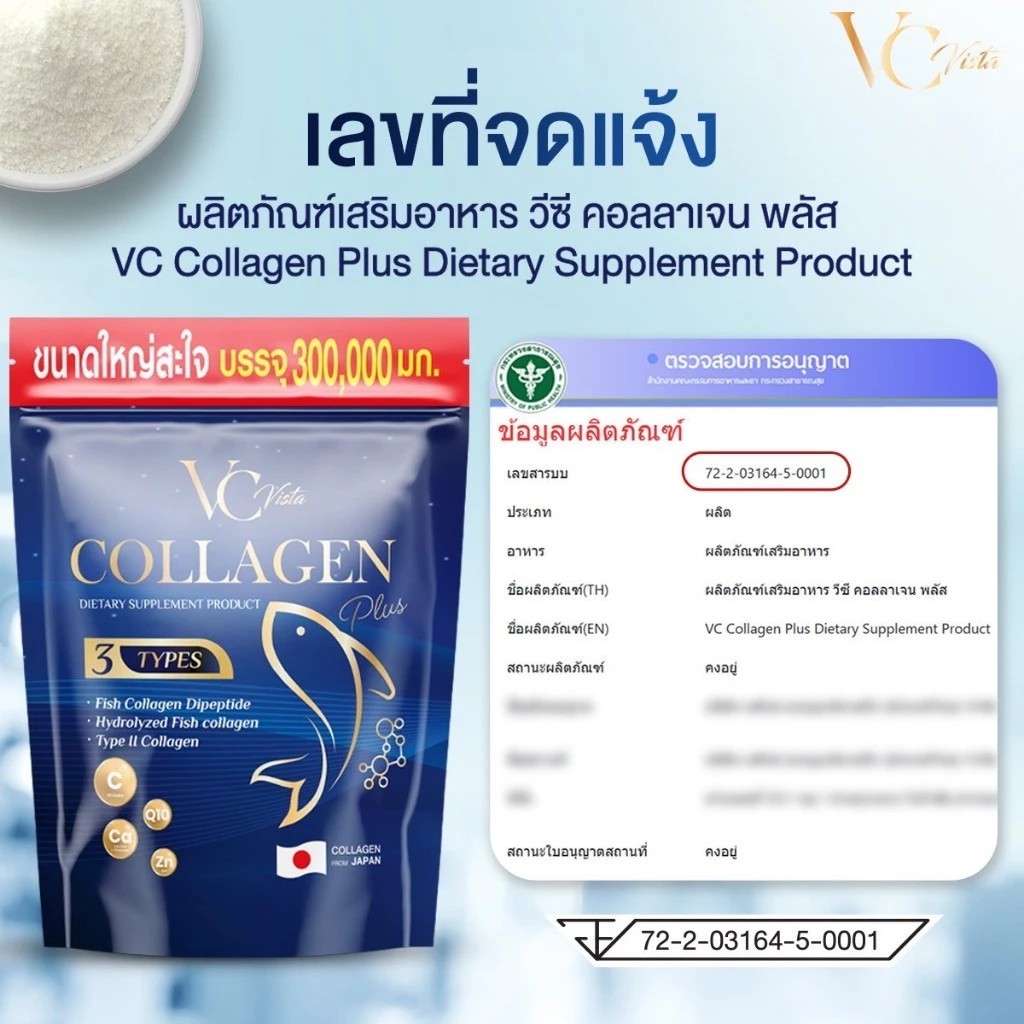 ของแท้-พร้อมส่ง VC collagen วีซีคอลลาเจนถุงรีฟิล โปร 5 ห่อใหญ่ บำรุงข้อเข่าและกระดูก ฝ้า กระ บำรุงภายใน - รูปที่ 7