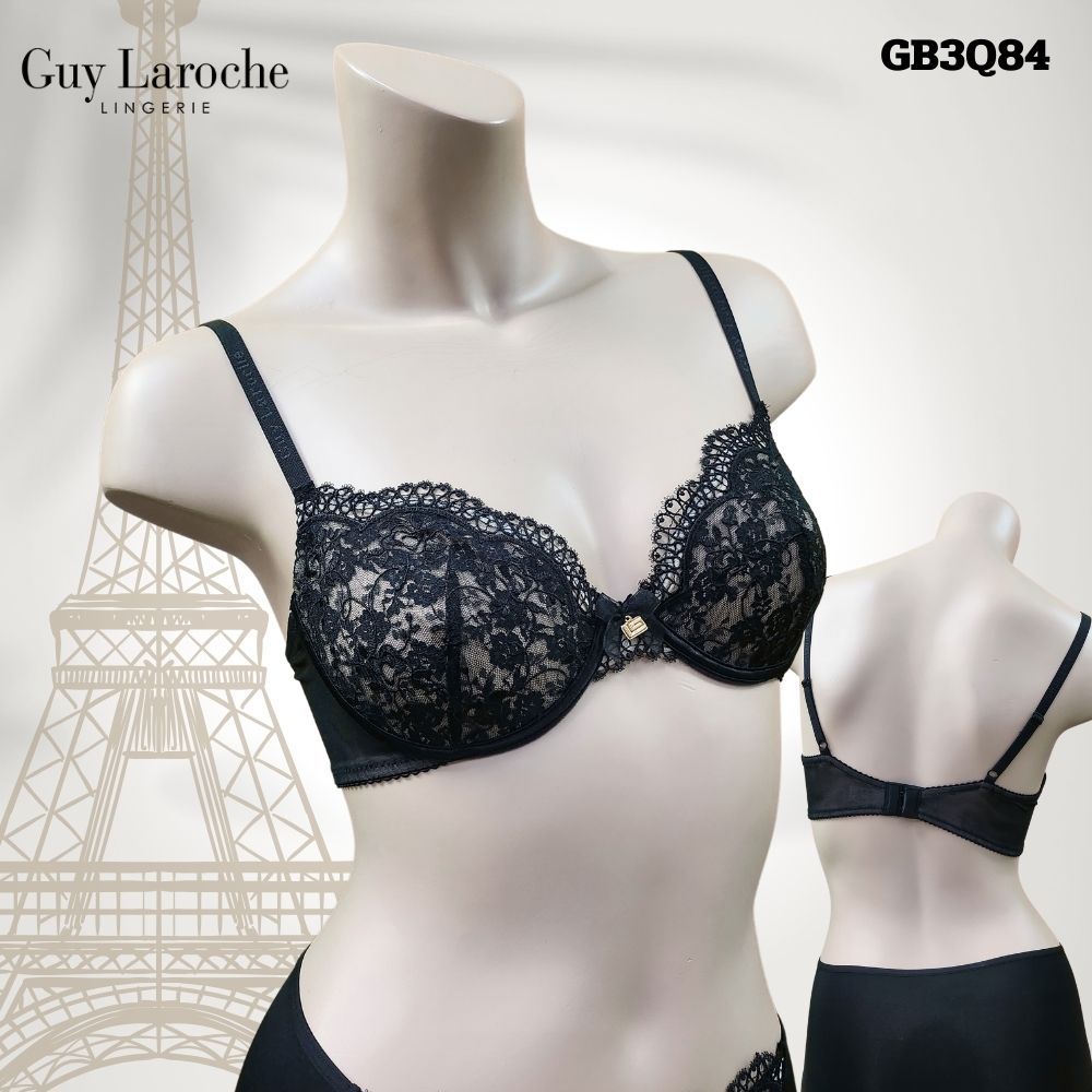 Guy Laroche เสื้อชั้นในแบรนด์ดัง เสริโครง 3/4 คัพ ลูกไม้ทั้งตัว  ไม่มีฟองน้ำ รุ่น  GB3Q84 (กกน.เข้าคู่ GU3N24)