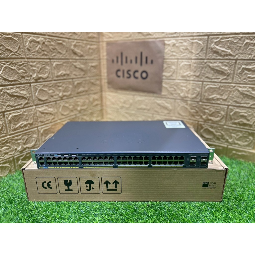 Switch Cisco Catalyst 2960-X Series (WS-C2960X-48TS-L) ใช้งานปกติ