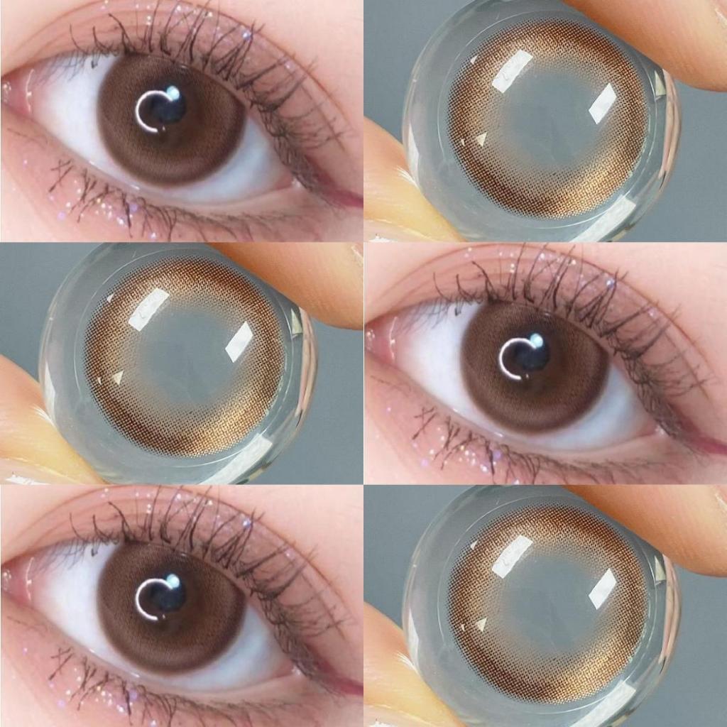 [-1.00-8.00] Midroo แว่นตาสายตาสั้น คอนแทก คอนแทคเลนส์ตาหวาน MilkToffee Brown-14