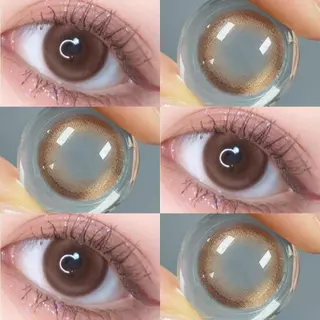 [-1.00-8.00] Midroo แว่นตาสายตาสั้น คอนแทก คอนแทคเลนส์ตาหวาน MilkToffee Brown-14.2mm