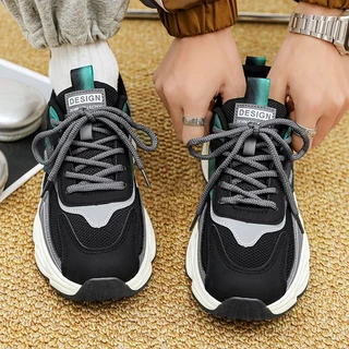 【Venous】2025 New Original รองเท้าผู้ชายสีดำแบบกีฬา รองเท้าผ้าใบผู้ชายแบบเบา รองเท้าผ้าใบแฟชั่นผู้ชาย
