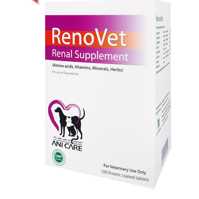 Renovet  อาหารเสริมบำรุงไตของน้องหมาและแมว