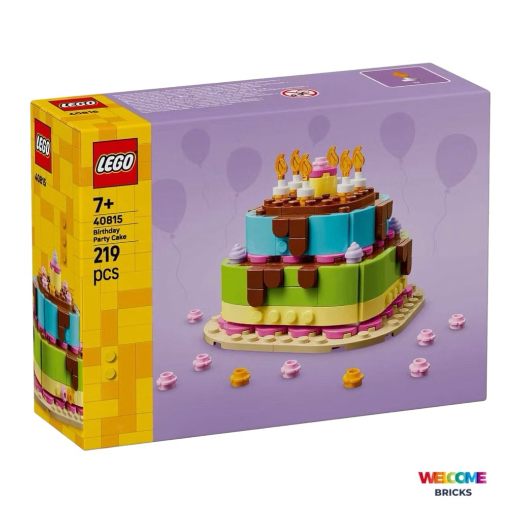 Lego 40815 Birthday Party Cake   ของแท้ 100% สินค้าใหม่ค่ะ 🥰🥰🥰(Welcome Brick)