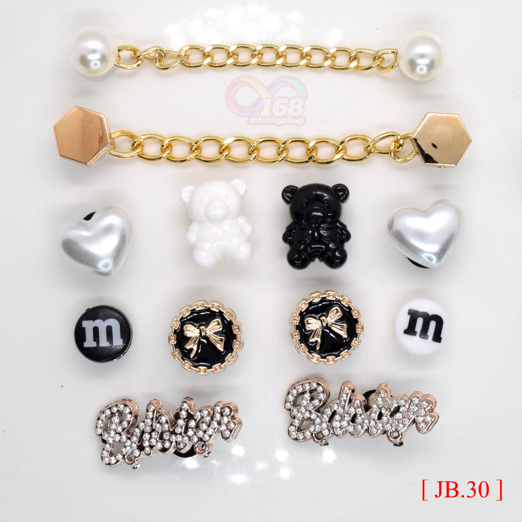 12 ชิ้น เช๊ตการ์ตูน ตุ๊กตา[ JB.30 ] 🇹🇭ร้านไทย#จิบบิท#ติดรองเท้า#กระเป๋า#DIY พีวีซี น่ารัก อุปกรณ์เสริม