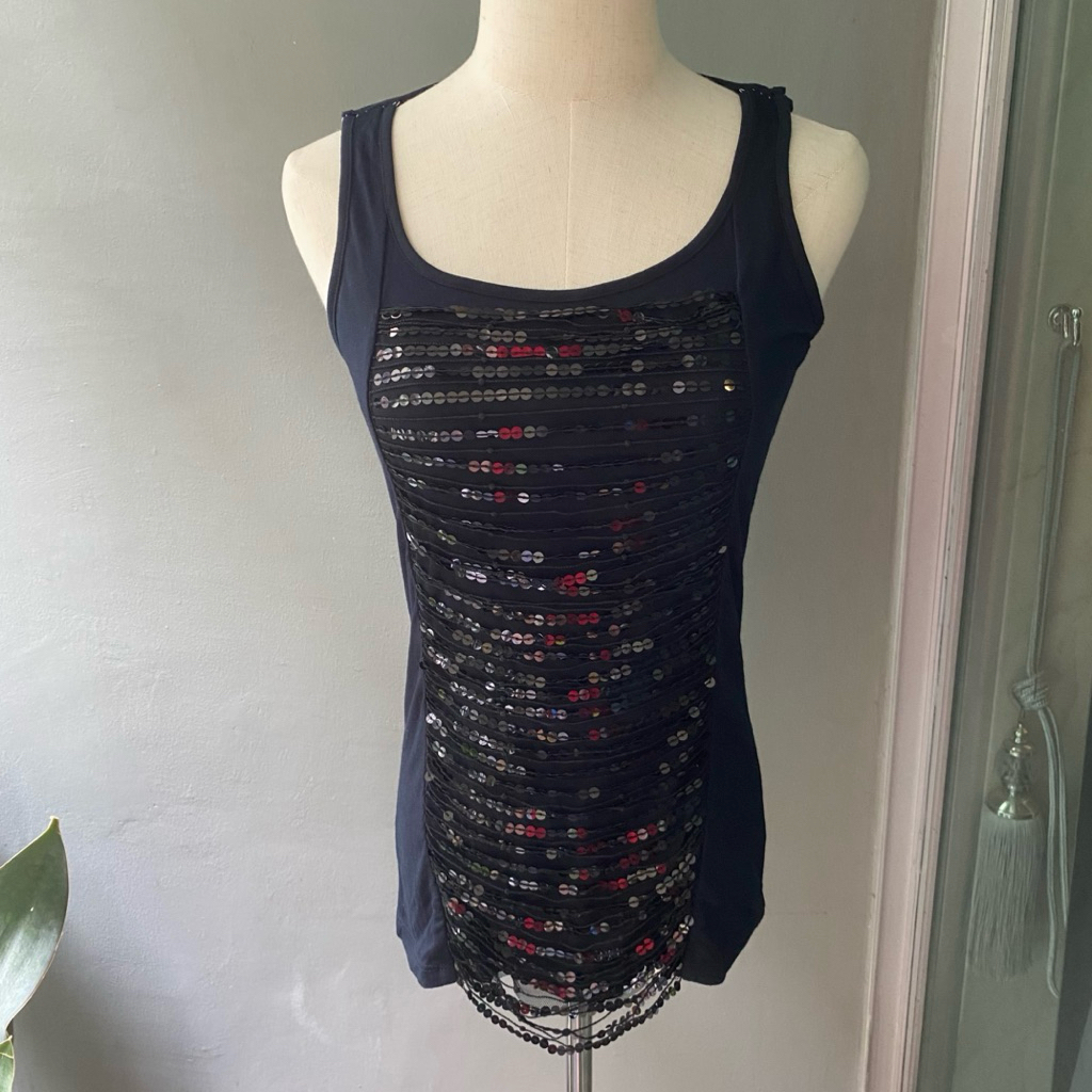 USED FQ&L sequined tank top