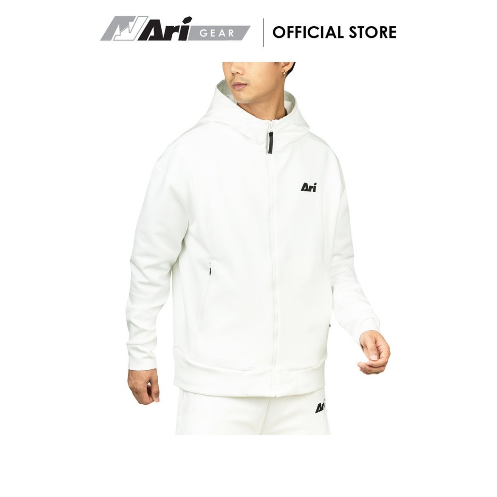 ARI TAG FULL ZIP HOODED JACKET - WHTE (AAP2750-02) เสื้อแจ็คเก็ตมีฮู้ด อาริ TAG สีขาว