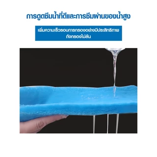 ใยกรองละเอียดแบบตัด ใยกรองเขียว ใยกรองฟ้า เนื้อละเอียด หนาแน่น ขนาด100x33x2 cm