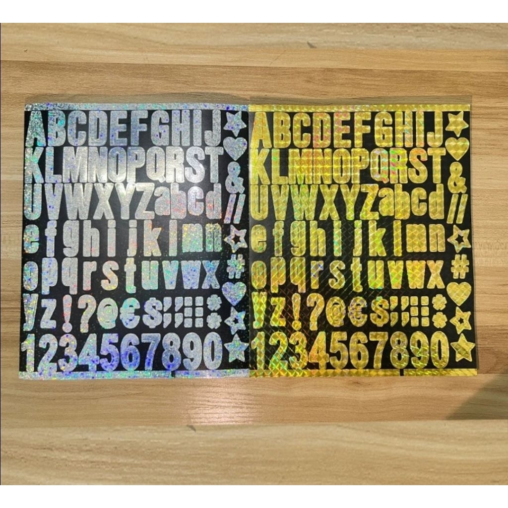 สติกเกอร์ตัวอักษร ตัวอักษรอังกฤษ สะท้อนแสง กันน้ำ สามารถติดได้ทุกพื้นผิว เหนียวแน่น ทนทาน งานเกรดAAA (ราคาต่อ1แผ่น)