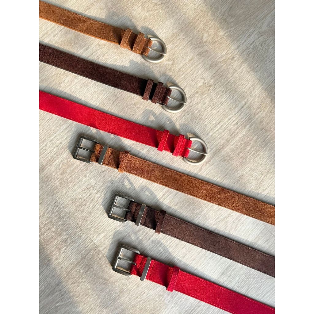 Maplepie - Suede Belt 🍄 350.- เข็มขัดหนังกลับ