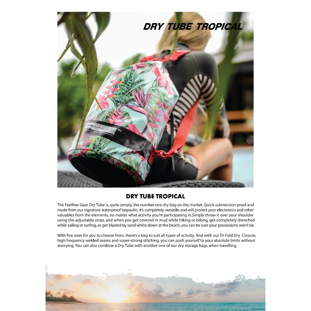 [พรีเมี่ยม]  FEELFREE  DRY TUBE TROPICAL กระเป๋ากันน้ำ ถุงกันน้ำ พรีเมี่ยม ราคา ถูกที่สุด ดีลบีเคเค แกลเลอรีภาพที่ 3