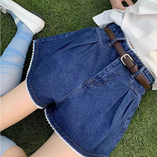 suzllrue7oกางเกงขาสั้นขอบตัดที่ทำให้ดูผอมเพรียวมาก ใส่ได้กับทุกชุด สบายและปกปิดสะโพกได้ดี 6606